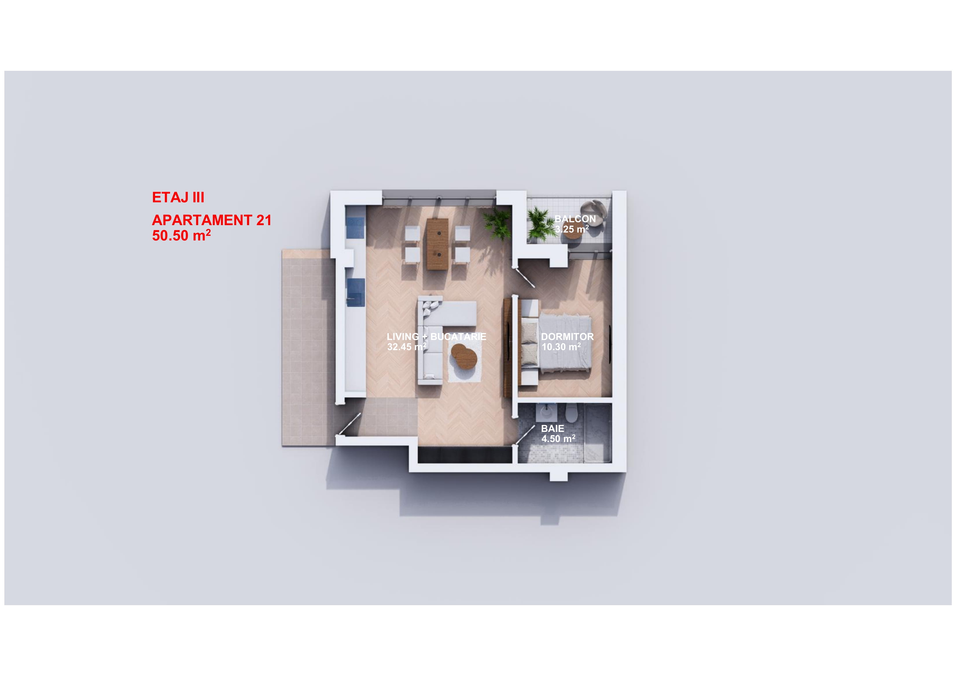 Apartament 21 - Etaj 3